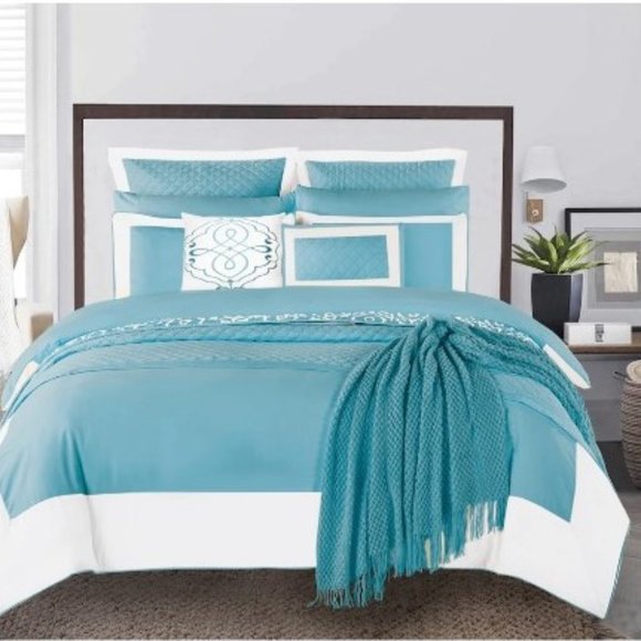 St. Clair Luxe Waffle 50" X 70" Throw - Teal - Picture 2 of 5